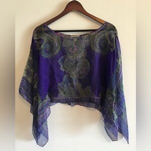 Beautiful Purple Sheer Poncho